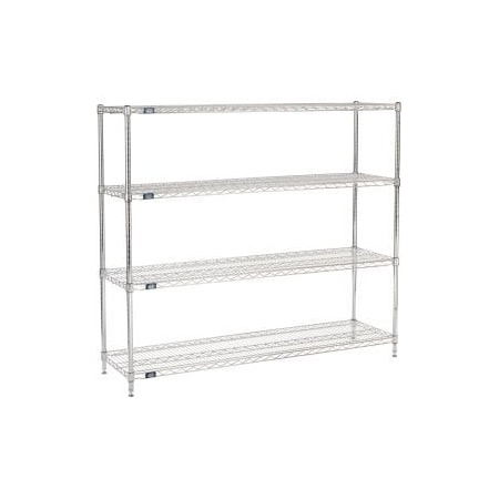 Global Equipment Nexel    Chrome Wire Shelving Starter - 60"W x 18"D x 54"H 18605C